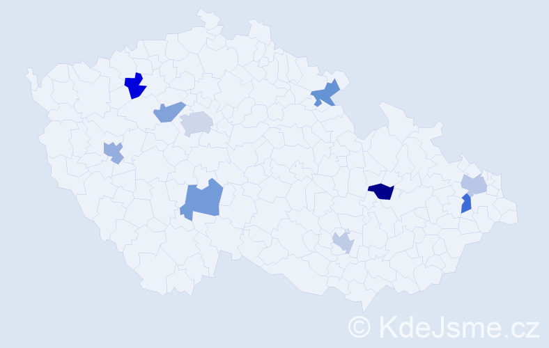 Jméno: 'Jaromir', počet výskytů 11 v celé ČR