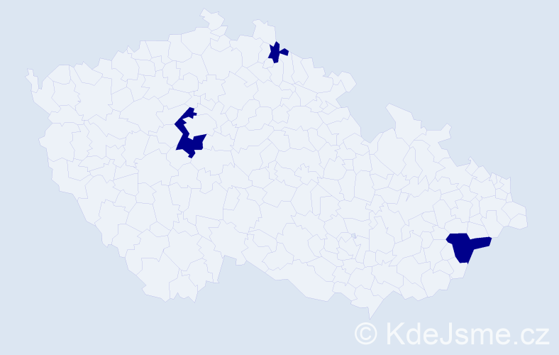 Jméno: 'Angelina Marie', počet výskytů 3 v celé ČR