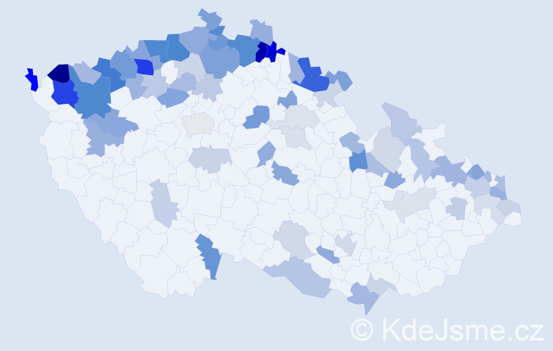 Jméno: 'Wolfgang', počet výskytů 179 v celé ČR