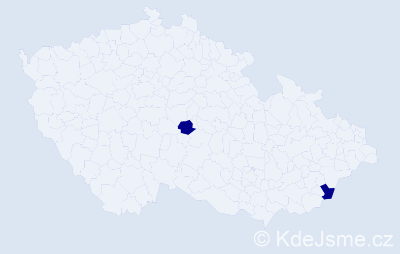 Jméno: 'Stanislawa Krystyna', počet výskytů 2 v celé ČR