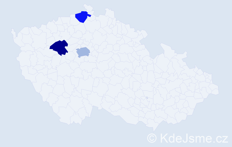 Jméno: 'Miroslav Daniel', počet výskytů 4 v celé ČR