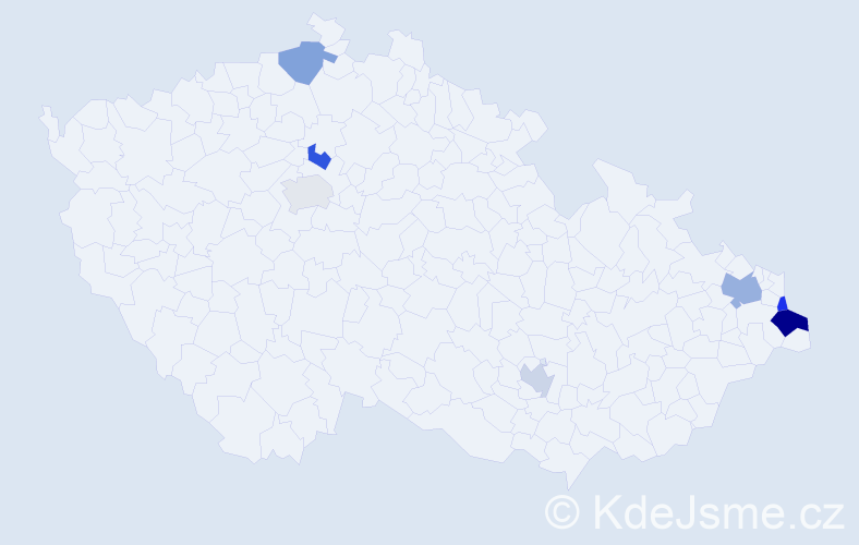 Jméno: 'Ruta', počet výskytů 10 v celé ČR
