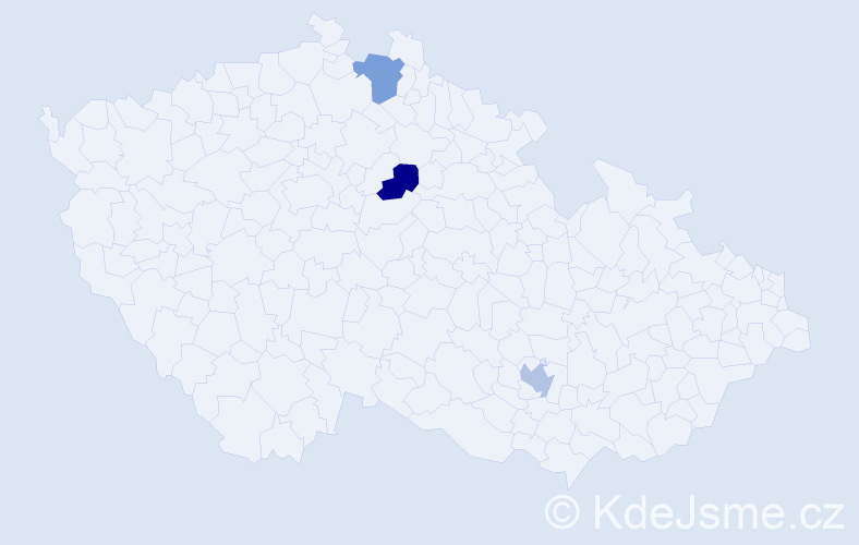 Jméno: 'Daniel Edward', počet výskytů 3 v celé ČR