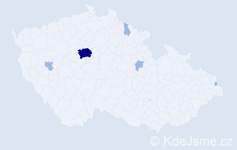 Jméno: 'Cvetanka', počet výskytů 8 v celé ČR