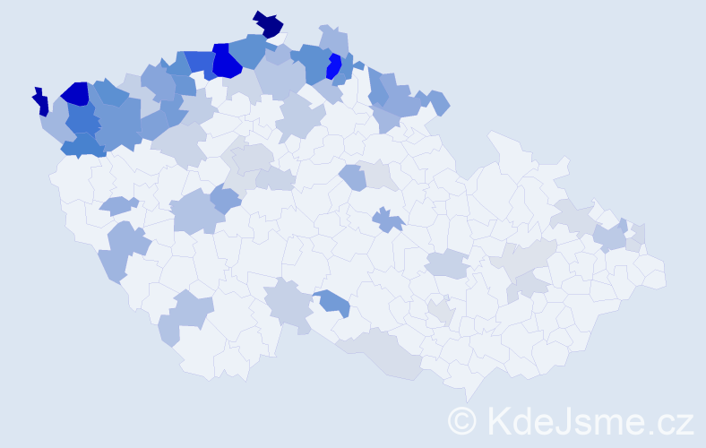 Jméno: 'Christa', počet výskytů 172 v celé ČR