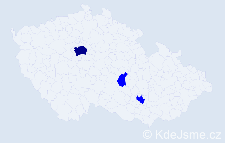 Jméno: 'Jana Ivana', počet výskytů 4 v celé ČR