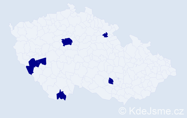 Jméno: 'Lilly Anna', počet výskytů 6 v celé ČR