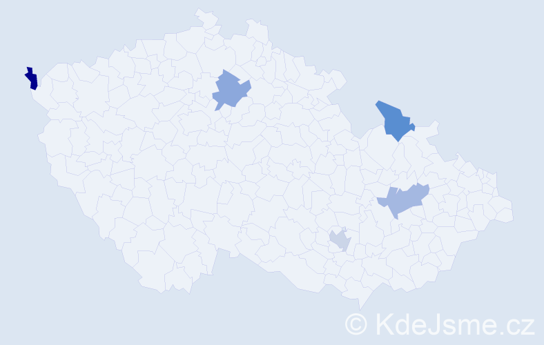 Jméno: 'Sergiu', počet výskytů 5 v celé ČR