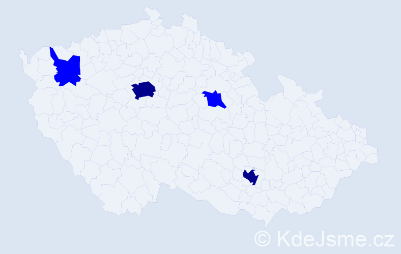 Jméno: 'Andréa', počet výskytů 6 v celé ČR