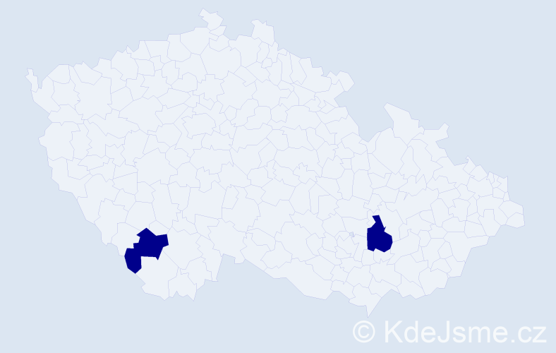 Jméno: 'Jakub Radim', počet výskytů 2 v celé ČR