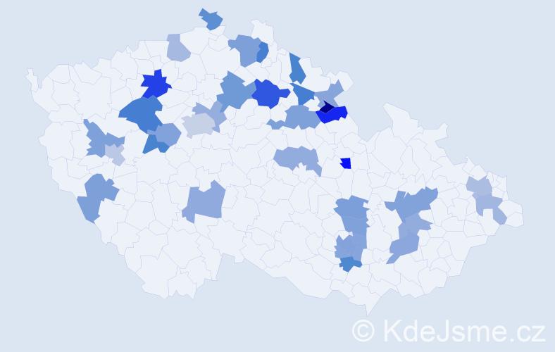 Jméno: 'Ivuška', počet výskytů 49 v celé ČR