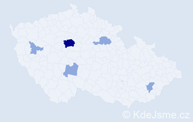 Jméno: 'Amélia', počet výskytů 10 v celé ČR