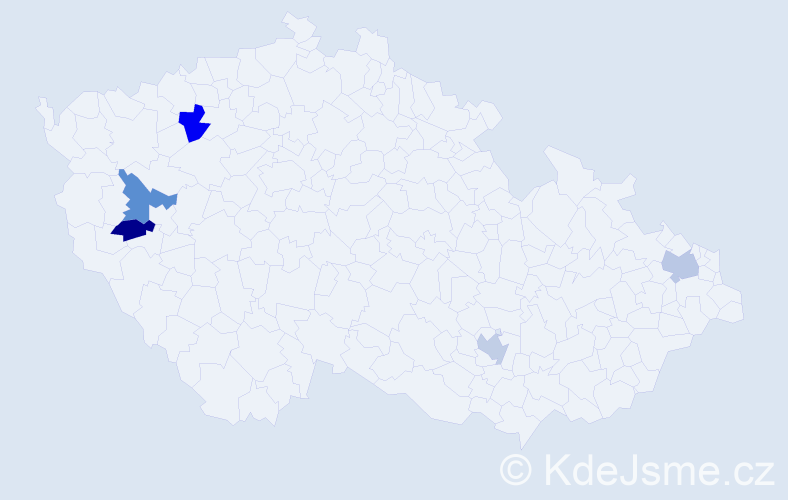Jméno: 'Todorka', počet výskytů 5 v celé ČR