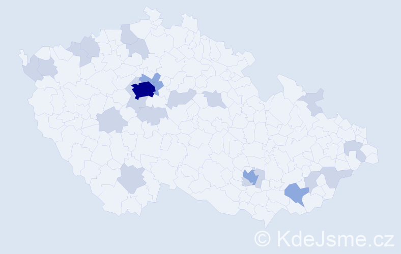 Jméno: 'Yasmina', počet výskytů 38 v celé ČR