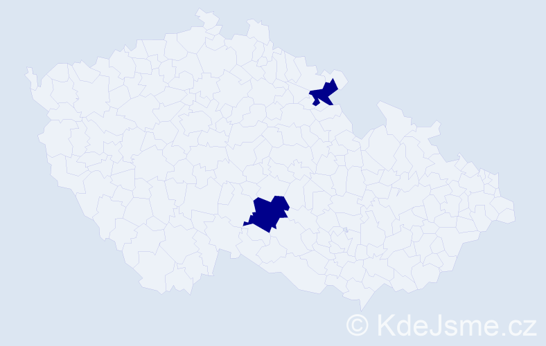 Jméno: 'Esra', počet výskytů 2 v celé ČR