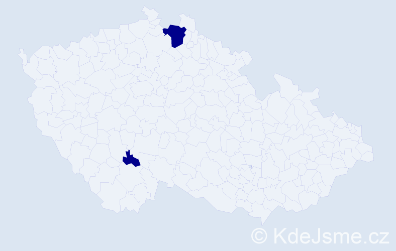 Jméno: 'Hafija', počet výskytů 2 v celé ČR