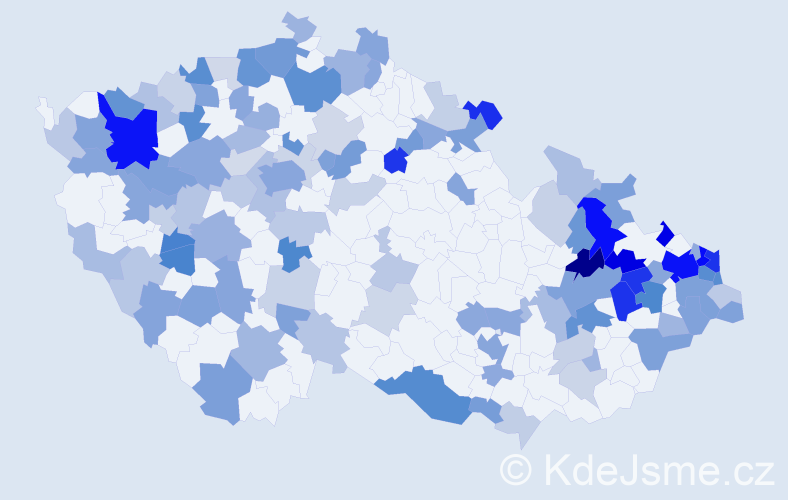 Jméno: 'Stefanie', počet výskytů 258 v celé ČR