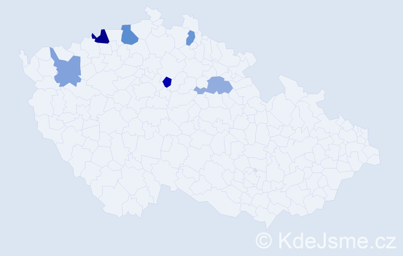 Jméno: 'Reingard', počet výskytů 8 v celé ČR