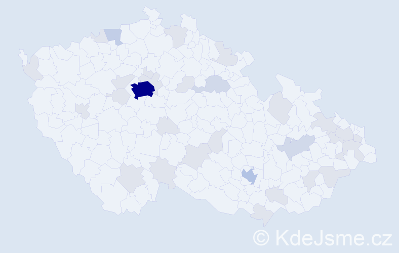 Jméno: 'Jovana', počet výskytů 69 v celé ČR