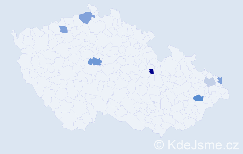 Jméno: 'Mikulaš', počet výskytů 7 v celé ČR