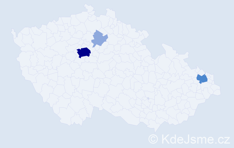 Jméno: 'Dafni', počet výskytů 8 v celé ČR