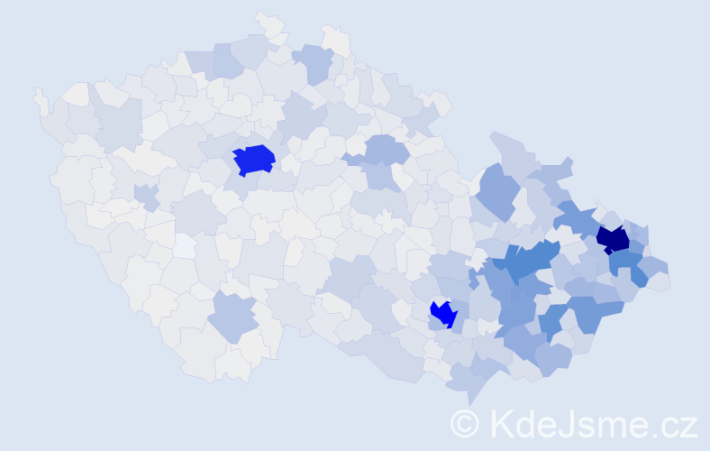 Jméno: 'Radomír', počet výskytů 7363 v celé ČR