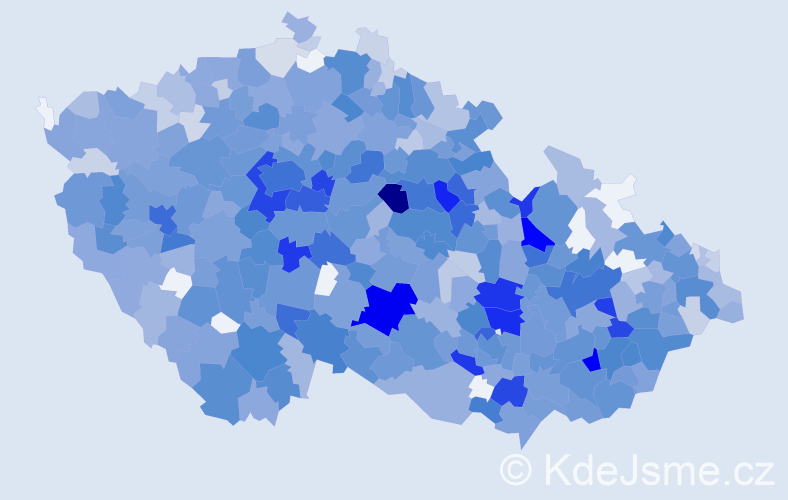 Jméno: 'Justýna', počet výskytů 1581 v celé ČR