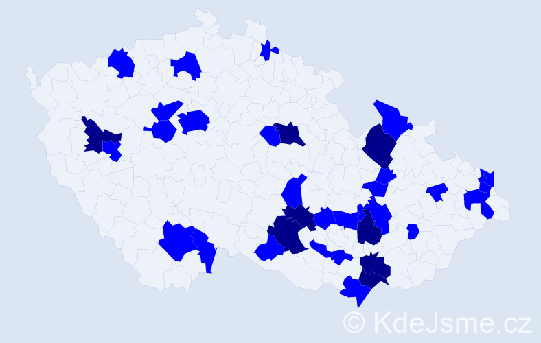 Jméno: 'Božislav', počet výskytů 43 v celé ČR