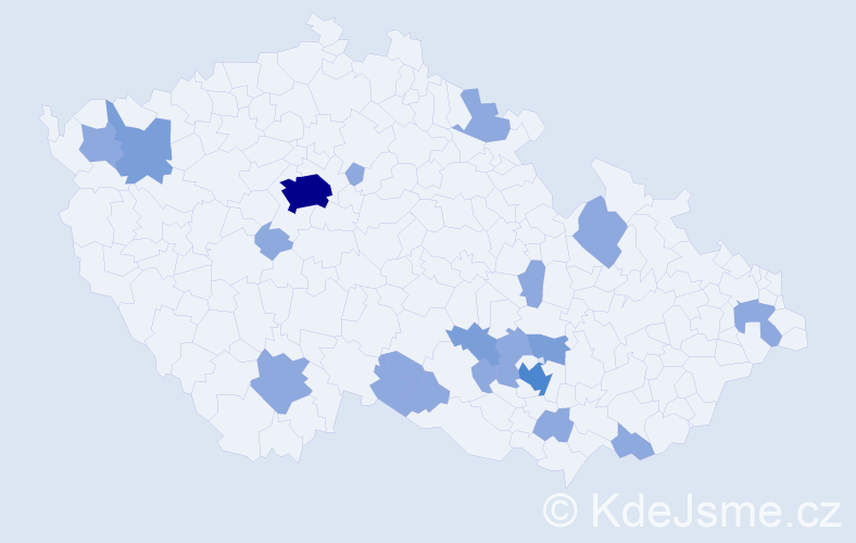 Jméno: 'Živa', počet výskytů 32 v celé ČR