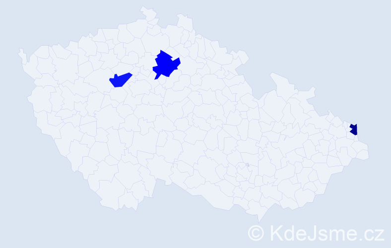 Jméno: 'Agnieszka Teresa', počet výskytů 3 v celé ČR