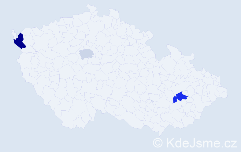 Jméno: 'The Vinh', počet výskytů 3 v celé ČR