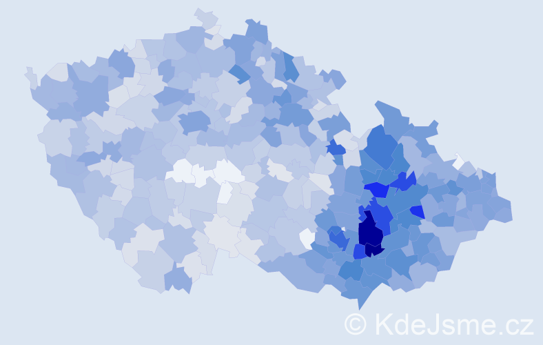 Jméno: 'Radoslav', počet výskytů 2645 v celé ČR