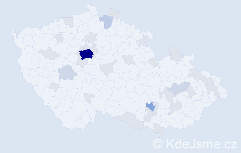 Jméno: 'Massimo', počet výskytů 69 v celé ČR