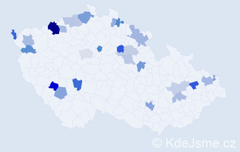Jméno: 'Steve', počet výskytů 42 v celé ČR