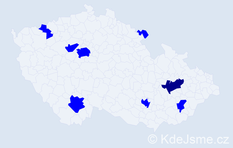 Jméno: 'Michela', počet výskytů 9 v celé ČR