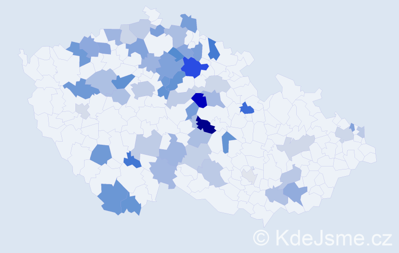 Jméno: 'Rozárka', počet výskytů 87 v celé ČR