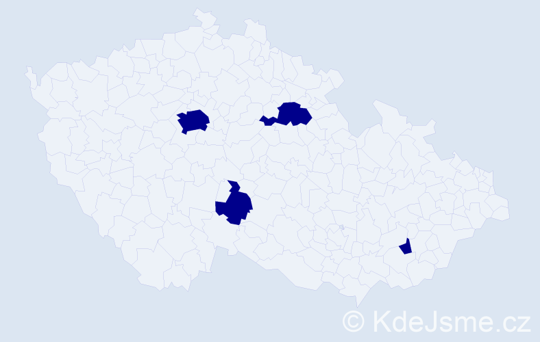 Jméno: 'Margarethe', počet výskytů 4 v celé ČR