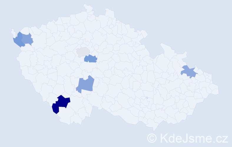 Jméno: 'Rico', počet výskytů 8 v celé ČR