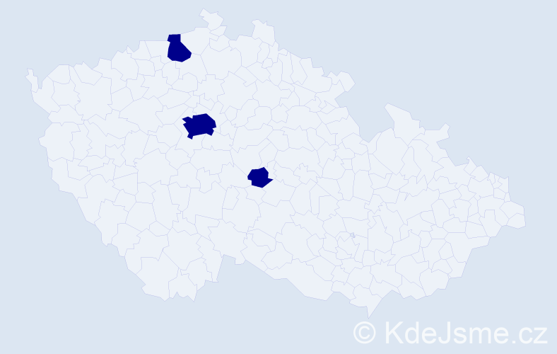 Jméno: 'Xiaohan', počet výskytů 3 v celé ČR