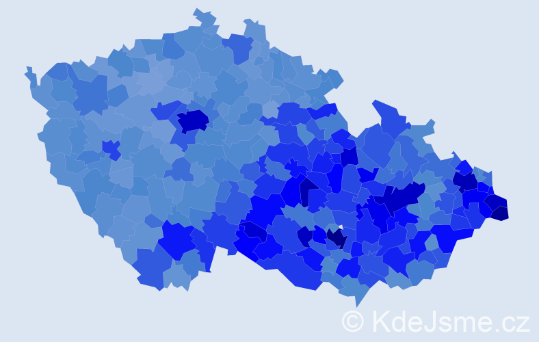 Jméno: 'Marta', počet výskytů 43323 v celé ČR