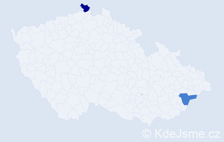 Jméno: 'Čavdar', počet výskytů 2 v celé ČR