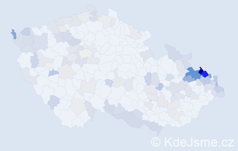 Jméno: 'Elfrída', počet výskytů 210 v celé ČR