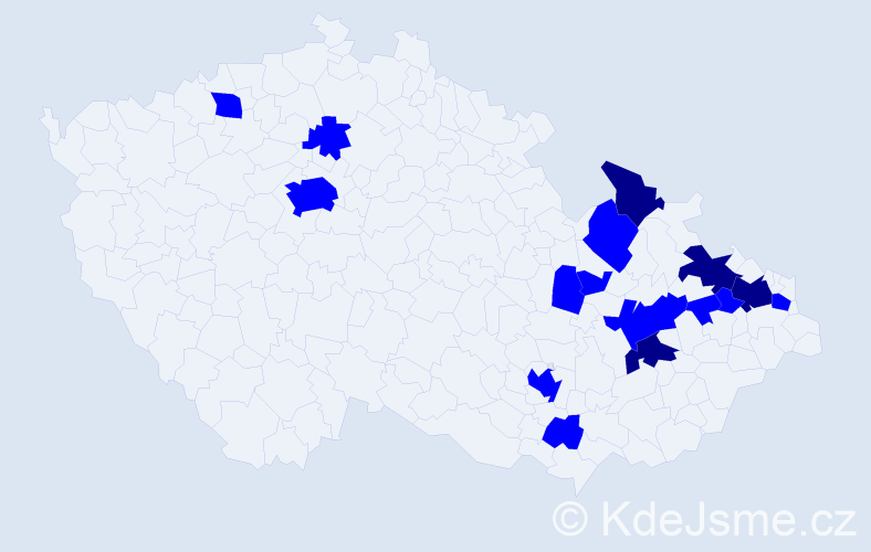 Jméno: 'Míroslav', počet výskytů 20 v celé ČR