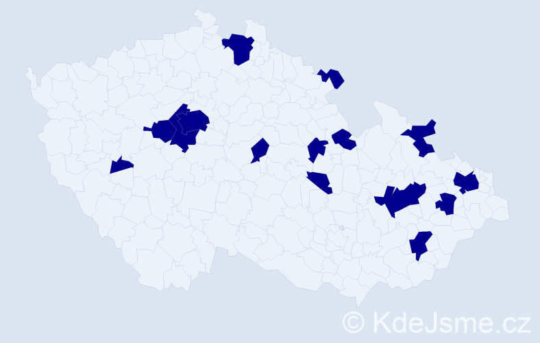 Jméno: 'Filip František', počet výskytů 15 v celé ČR