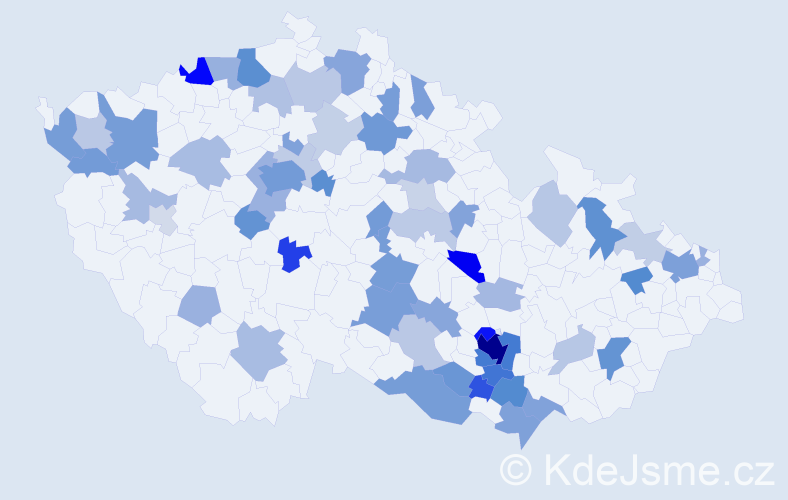 Jméno: 'Yvonne', počet výskytů 150 v celé ČR