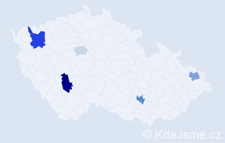 Jméno: 'Marlon', počet výskytů 6 v celé ČR