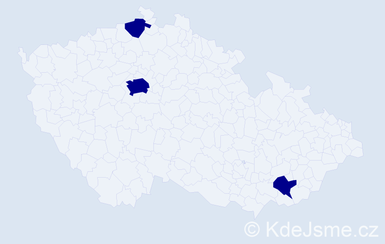 Jméno: 'Abdulkader', počet výskytů 3 v celé ČR
