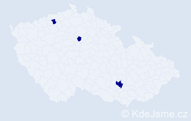 Jméno: 'Katherine Eva', počet výskytů 3 v celé ČR