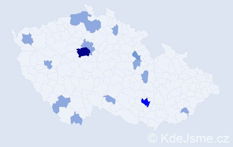 Jméno: 'Martin Josef', počet výskytů 26 v celé ČR
