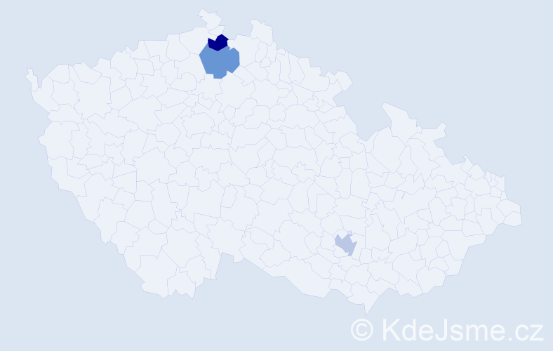 Jméno: 'Radojka', počet výskytů 3 v celé ČR